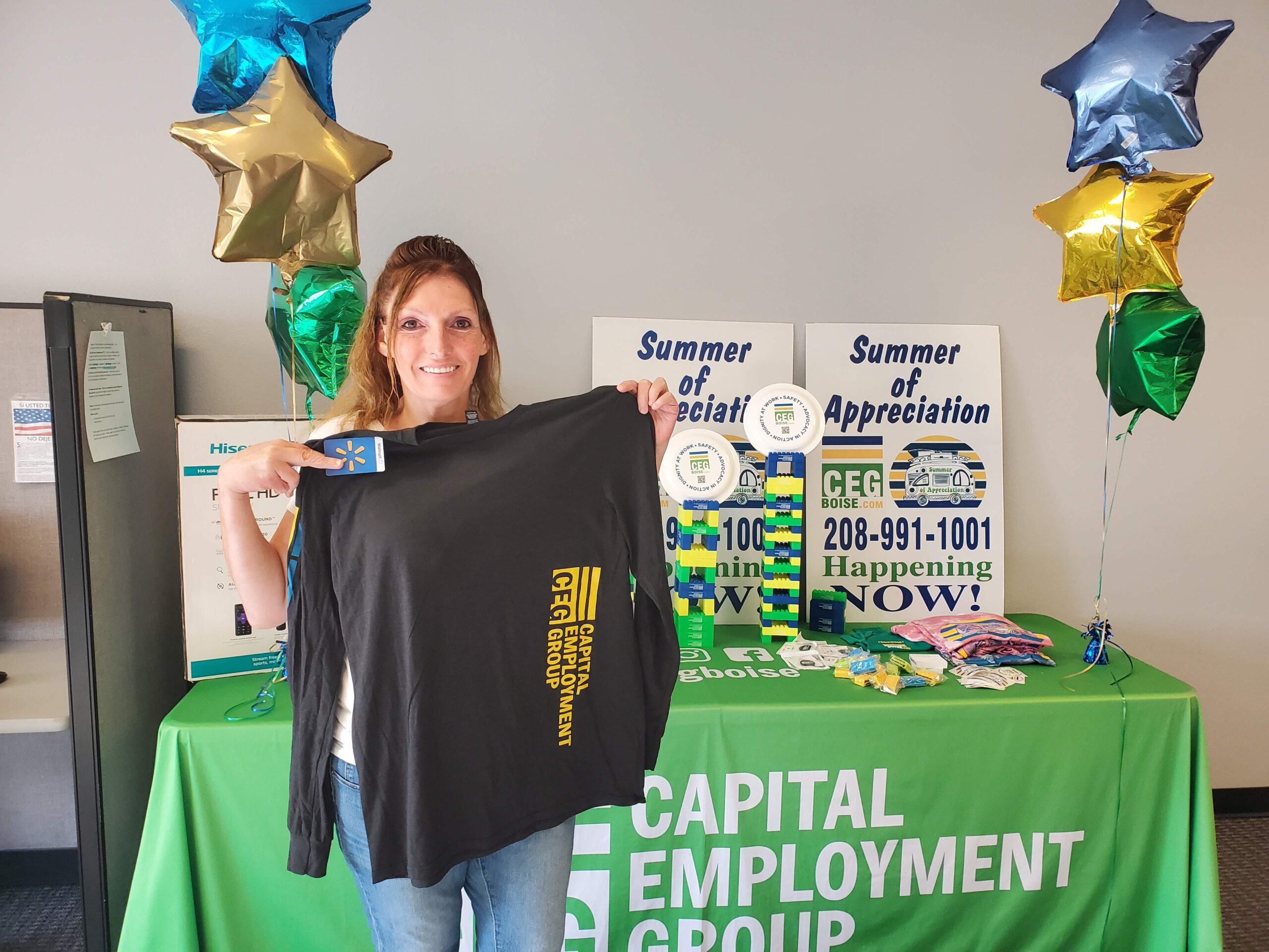 A promotional graphic for Capital Employment Group's summer of appreciation event featuring vibrant colors and engaging visuals.